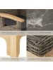 tectake Rattan Tisch mit 8 Stühlen, Armlehnen und Beine aus Holz