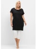 sheego Longshirt in schwarz