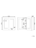 Beliani Bad-Spiegelschrank MAZARREDO in Weiß/Silber - (W) 60 x (H) 60 x (L) 12 cm