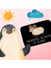 Mr. & Mrs. Panda Badematte Sternzeichen Widder mit Spruch in Schwarz