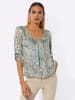 creation L Modal-Bluse in kalkmint-champagner-bedruckt