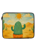Mr. & Mrs. Panda Laptop Hülle Kaktus Sonne Design ohne Spruch in Weiß
