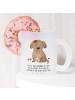 Mr. & Mrs. Panda Teetasse Hund Dame mit Spruch in Transparent