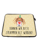 Mr. & Mrs. Panda Laptop Tasche Spinne Agathe Brief mit Spruch in Gelb Pastell