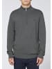 Polo Sylt Strickpullover mit kurzem Zipper in Grau