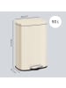 SONGMICS Mülleimer Plushic in Sandbeige - (B)37.1 x (H)63.2 x (T)43.2 cm