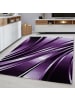 KADIMA DESIGN Teppich Handwäsche Kurzflor Abstrakte Wellen Polypropylen Wohnzimmer in Violett