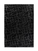 Kayoom Hochflor Teppich Bijou 125 in schwarz - silber - rechteckig