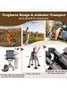COSTWAY Jagdstuhl Campingstuhl drehbar in Schwarz