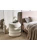 Beliani Pouf SUMPTER in Weiß - (W) 43 x (H) 47 x (L) 43 cm