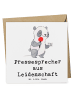 Mr. & Mrs. Panda Grußkarte Pressesprecher Leidenschaft mit Spruch in Weiß