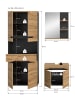 ebuy24 Badmöbelset Canu (3-teilig) Eiche 154 x 34 cm