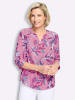 Sieh an! 3/4-Arm-Bluse in altrosa-jeansblau-bedruckt