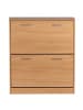 KADIMA DESIGN Schuhkipper KIEL matt 2 Fächer 75 x 87 x 24 cm in Buche