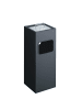 Durable Papierkorb Metall mit Ascher eckig 17+2l schwarz