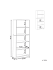 Beliani Bücherregal ZEHNA in Weiß - (W) 80 x (H) 195 x (L) 40 cm