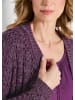 GOLDNER Edler verschlussloser Cardigan, Glanz in beere / gemustert