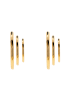 Steel_Art 3er Set Creolen Vivienne goldfarben in goldfarben