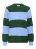 Soaked in Luxury Strickpullover SLTuesday Gerade Passform in Green and Hydrangea Stripe