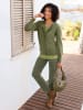 Heine Strickjacke in khaki-schilf-meliert