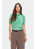 SAINT TROPEZ Strickpullover MilaSZ Gerade Passform in Greenbriar Ice Stripe