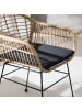 home24 Gartenstuhl KALO 2er-Set in Beige-Schwarz