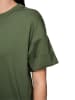 MARC CAIN T-Shirt im Materialmix in Grün