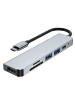 TechProtect V4 6in1 USB-C Hub HDMI Kartenleser