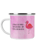 Mr. & Mrs. Panda Kaffeebecher Flamingo Classic mit Spruch in Aquarell Pink