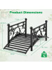 COSTWAY Gartenbrücke Metal 101,5 cm in Schwarz