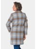 GOLDNER Kurzgröße:  Karo-Wollmantel in camel / hellblau / kariert