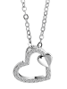 Adeliás Damen Halskette mit Anhänger – Herz aus 925 Silber in silber