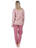 NORMANN Fraulicher Damen Pyjama Schlafanzug - auch in Übergrößen - 88195 in rosa