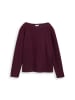 Tom Tailor Sweatshirt in dark red mélange