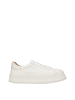 Jil Sander Weiß Leder Plateau Sneaker