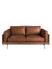 Angel Cerdá Sofa 6222 in Tabakbraun / Dunkler Stahl / Walnuss