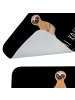 Mr. & Mrs. Panda Badematte Faultier Kaffee mit Spruch in Schwarz