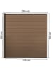 MCW WPC-Sichtschutz Savoie, 3er Set, 5,6m teak