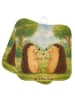 Mr. & Mrs. Panda Topflappen Igel Liebe Design ohne Spruch in Weiß