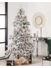 Beliani Weihnachtsbaum TOMICHI in Weiß/Schwarz/Grün - (W) 130 x (H) 210 x (L) 130 cm
