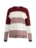 usha FESTIVAL Oversize Strick Pullover in Bordeaux Weiss