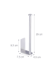 relaxdays Ersatzrollenhalter in Silber - (B)4,5 x (H)26 x (T)7,5 cm