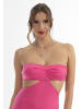 faina Damen Midikleid Mit Cut-Outs in Pink