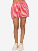 SASSYCLASSY Gestreifte Musselin Shorts in Rot