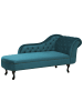 Beliani Chaiselongue NIMES in Blau/Braun - (W) 169 x (H) 79 x (L) 65 cm
