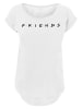 F4NT4STIC Long Cut T-Shirt Long Cut T Shirt 'FRIENDS TV Serie Text Logo  WHT' in weiß