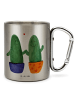 Mr. & Mrs. Panda Tasse Kaktus Liebe ohne Spruch in Silber
