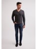 CASH-MERE.CH Recycelter V-Ausschnitt Pullover in Mittel Anthrazit