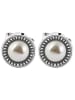 Adeliás Damen Ohrringe – Ohrstecker aus 925 Silber mit Perle in silber