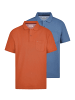 Redmond Poloshirt Basic in Blau / Orange